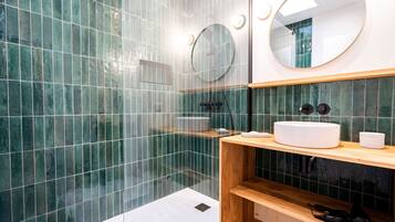 Shower, hair dryer