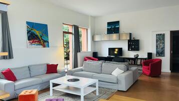 Télévision, cheminée