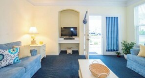 Smart TV, DVD player, books