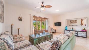 TV, fireplace, DVD player, stereo