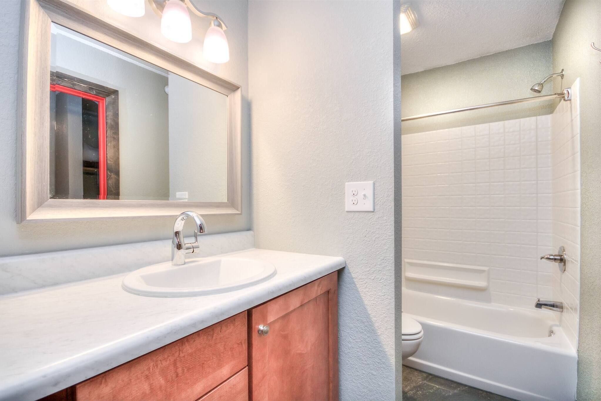 Bathtub, hair dryer