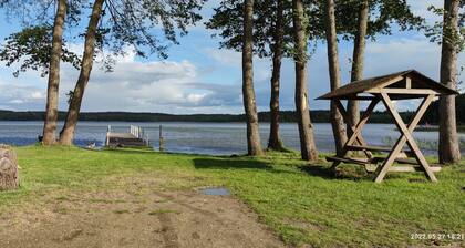 House on the lake left side 200 meters to the beach