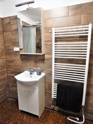 Shower, towels, soap, toilet paper - Cottage Roubenka-Jesenka (Rýmařov)