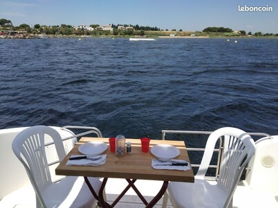 Habitable boat with terrace with panoramic view of the Canal du Midi