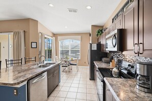 Fridge, microwave, oven, stovetop - Last Minute Disney! Private Pool, Hot Tub, Game Room & Themed Bedrooms. Book Now! #15092 (Orlando)