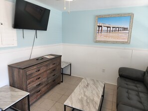 TV - Harrison Hotel Unit F
Pet Friendly 
Ground Level (Murrells Inlet)