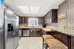 Fridge, microwave, oven, stovetop - Relax and Recharge - Family Beachfront Condo on Florida's Emerald Coast (Destin)