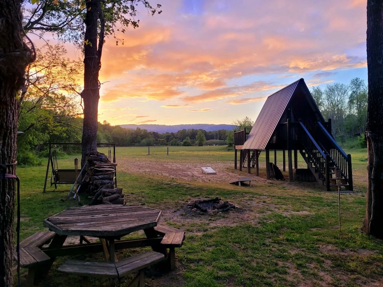 Camp Under Blue Ridge Mtn Sky River A Frame Cabin - North Carolina