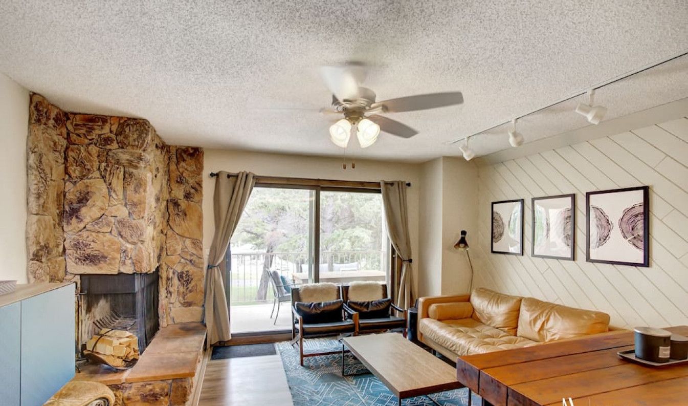 Smart TV, fireplace, foosball, table tennis