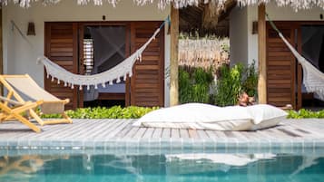 Familie bungalow | Lakens van Egyptisch katoen, luxe beddengoed, pillowtop-bedden