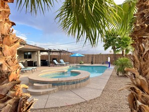 Outdoor pool, a heated pool