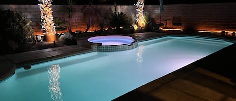 Outdoor pool, a heated pool