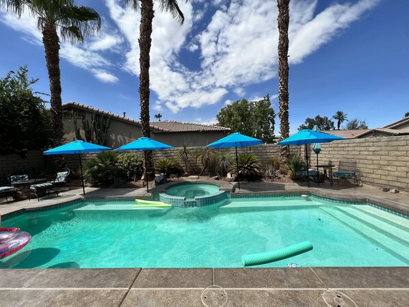 Outdoor pool, a heated pool