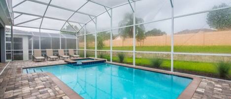 A heated pool