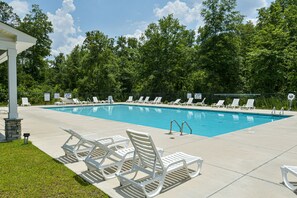 Outdoor pool, a heated pool - Lavish 4BR/3BA Home with Pool, Grill, Video Games, King Bed (Lexington)