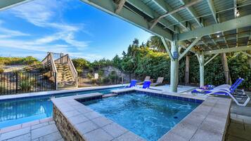 Piscine extérieure, piscine chauffée