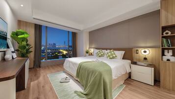 Premier Apartment, 1 Bedroom | Down duvets, in-room safe, individually decorated