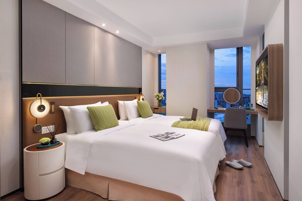 Appartement Exécutif, 1 chambre | Couette en duvet d'oie, coffres-forts dans les chambres, bureau