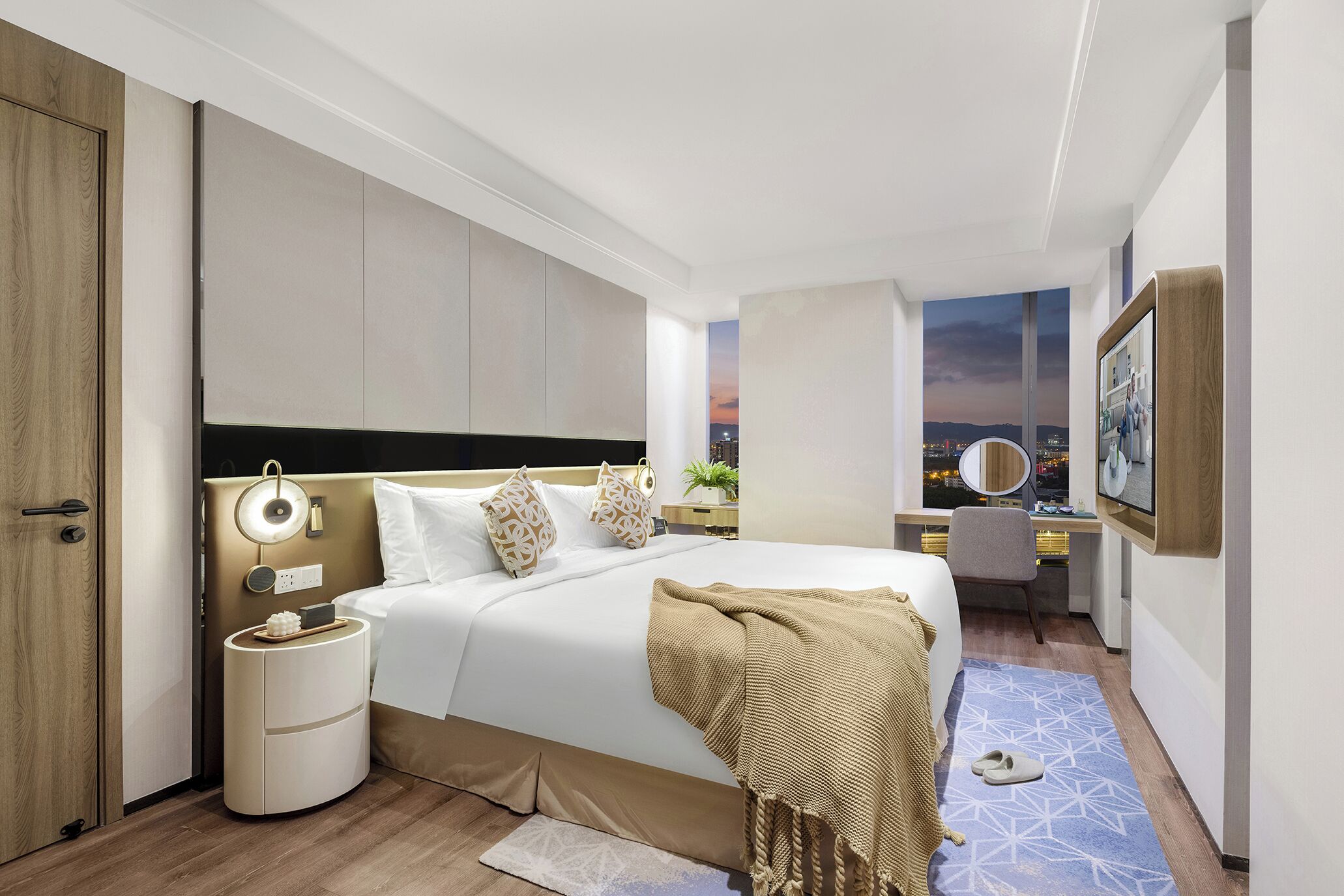 Executive Apartment, 1 Bedroom | Down comforters, in-room safe, individually decorated