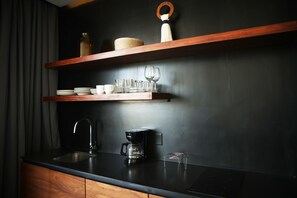 Luxury Apartment, 2 Bedrooms, Terrace | Private kitchen | Full-size fridge, microwave, oven, toaster