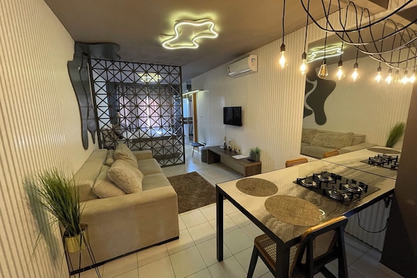 Apartamento design | Área de estar | TV