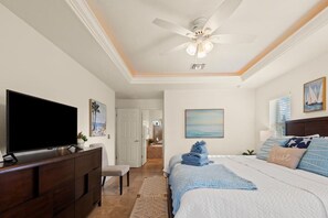 4 bedrooms, in-room safe, iron/ironing board, travel crib
