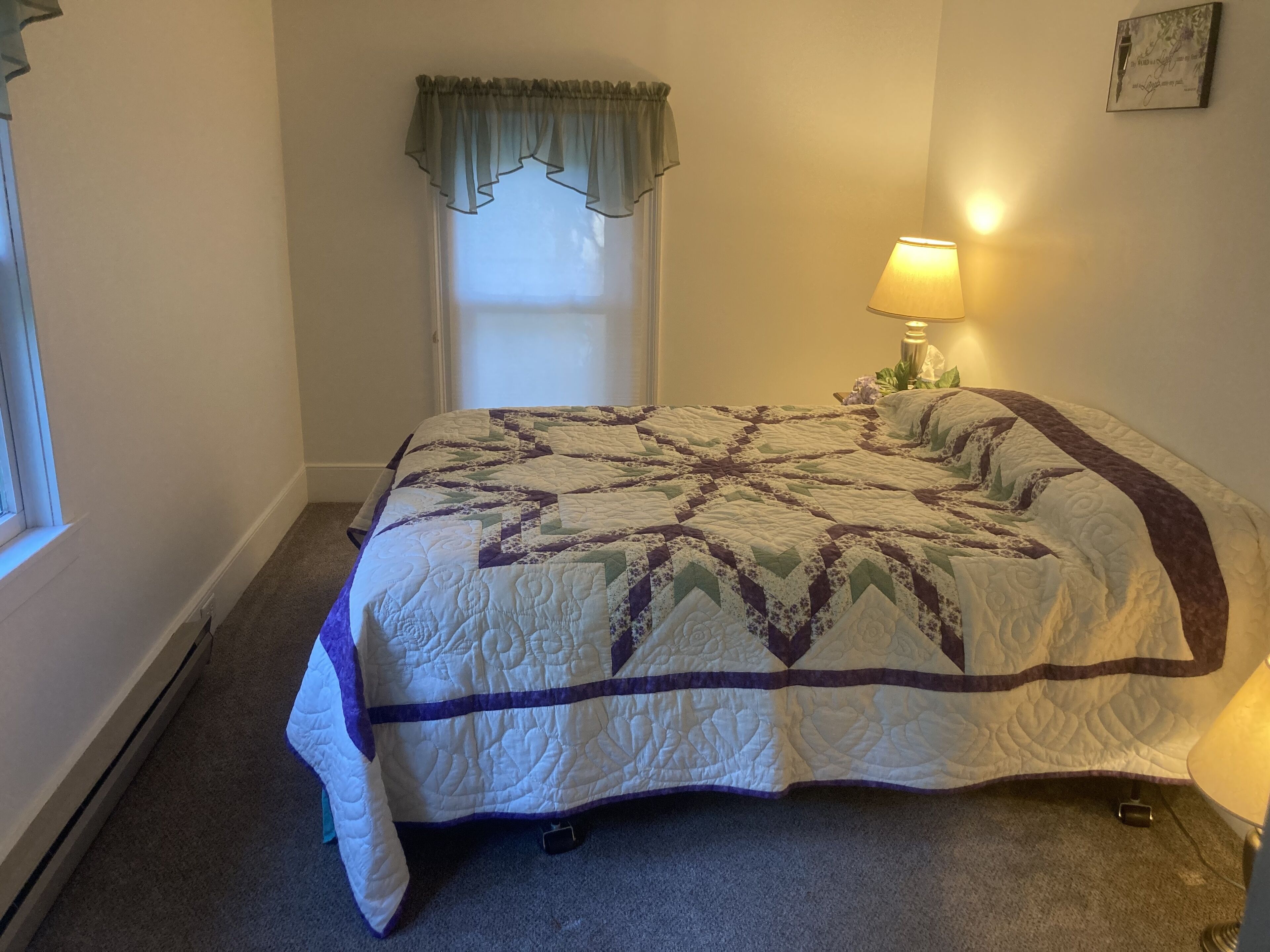 2 bedrooms, iron/ironing board, travel crib, bed sheets