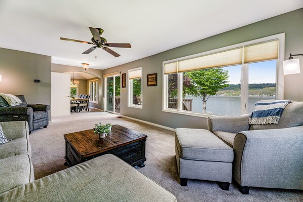 TV, fireplace, table football