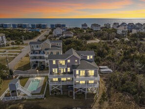 Exterior - 4BR/4BA - pool, elevator, deeded beach access, 2 king suites & AMAZING views! (North Topsail Beach)