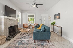 TV connectée, cheminée