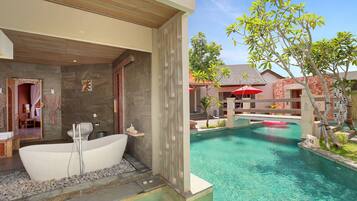 Two Bedroom Private Pool Villa | 4 bedrooms, premium bedding, memory-foam beds, free minibar