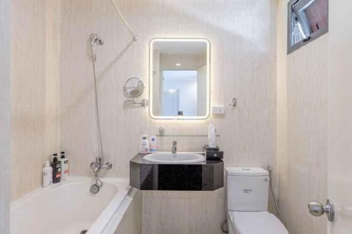 Bathroom | Shower, free toiletries, hair dryer, bathrobes