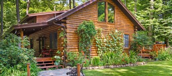 Beautiful Log Cabin | Wooded | Lake Access | Interlochen Arts Academy