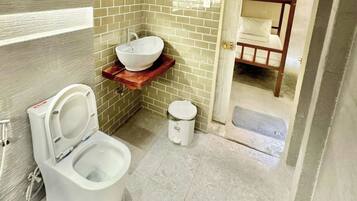 Villa | Bathroom | Shower, hydromassage showerhead, towels