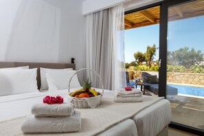Suite, Private Pool | Premium bedding, free minibar, desk, laptop workspace - Aloe Boutique Hotel (Hersonissos)