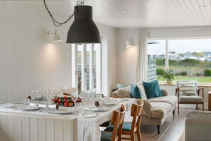 Dining - Stylish Home with Parking, Minutes from Beach (Bude)