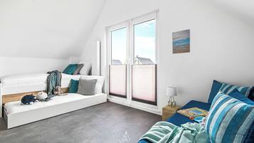 2 bedrooms, iron/ironing board, travel crib, free WiFi