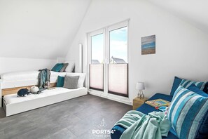 2 soverom, strykejern/-brett, reiseseng for barn og wi-fi (inkludert)