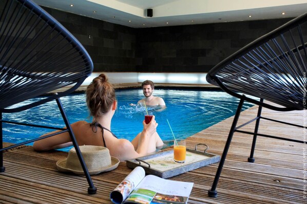Indoor pool, a heated pool