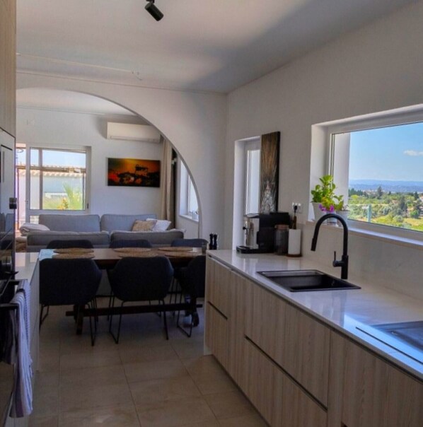Fridge, oven, dishwasher, electric kettle