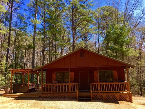 Chimney Mt 2 | 2BR Cabin, Dog Friendly w/ Hot Tub and Fireplace. Near Helen GA