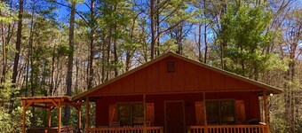 Chimney Mt 2 | 2BR Cabin, Dog Friendly w/ Hot Tub and Fireplace. Near Helen GA