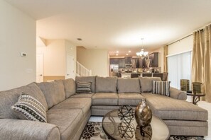 Living room - 6 Bed 5 Bath Pool & Game Room Champions Gate 6 Bedroom Villa by RedAwning (Davenport)