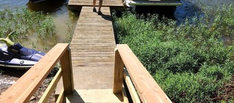 Lake shore home right on the water with private boat dock