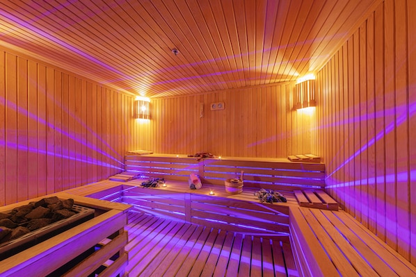 Turkish bath, aromatherapy, deep-tissue massages, Swedish massages