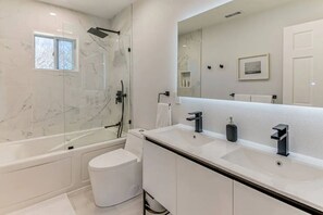 Hair dryer, towels