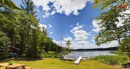 Hemlock Cove-Ostrander Lakefront Cabin-Boats-In the Woods