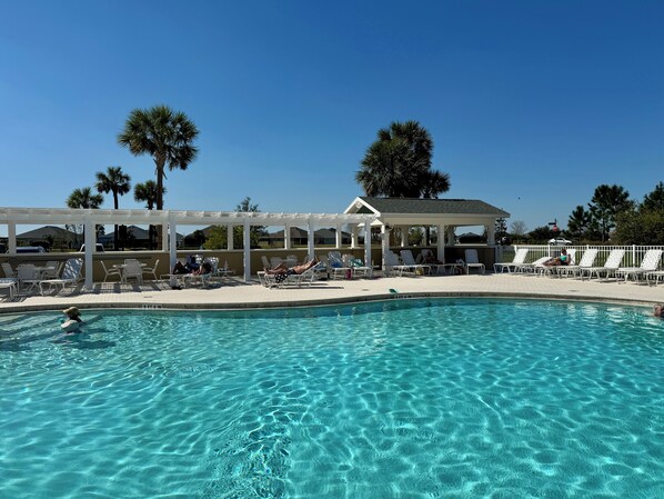 A heated pool