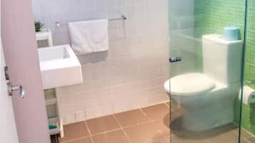 Hair dryer, soap, shampoo