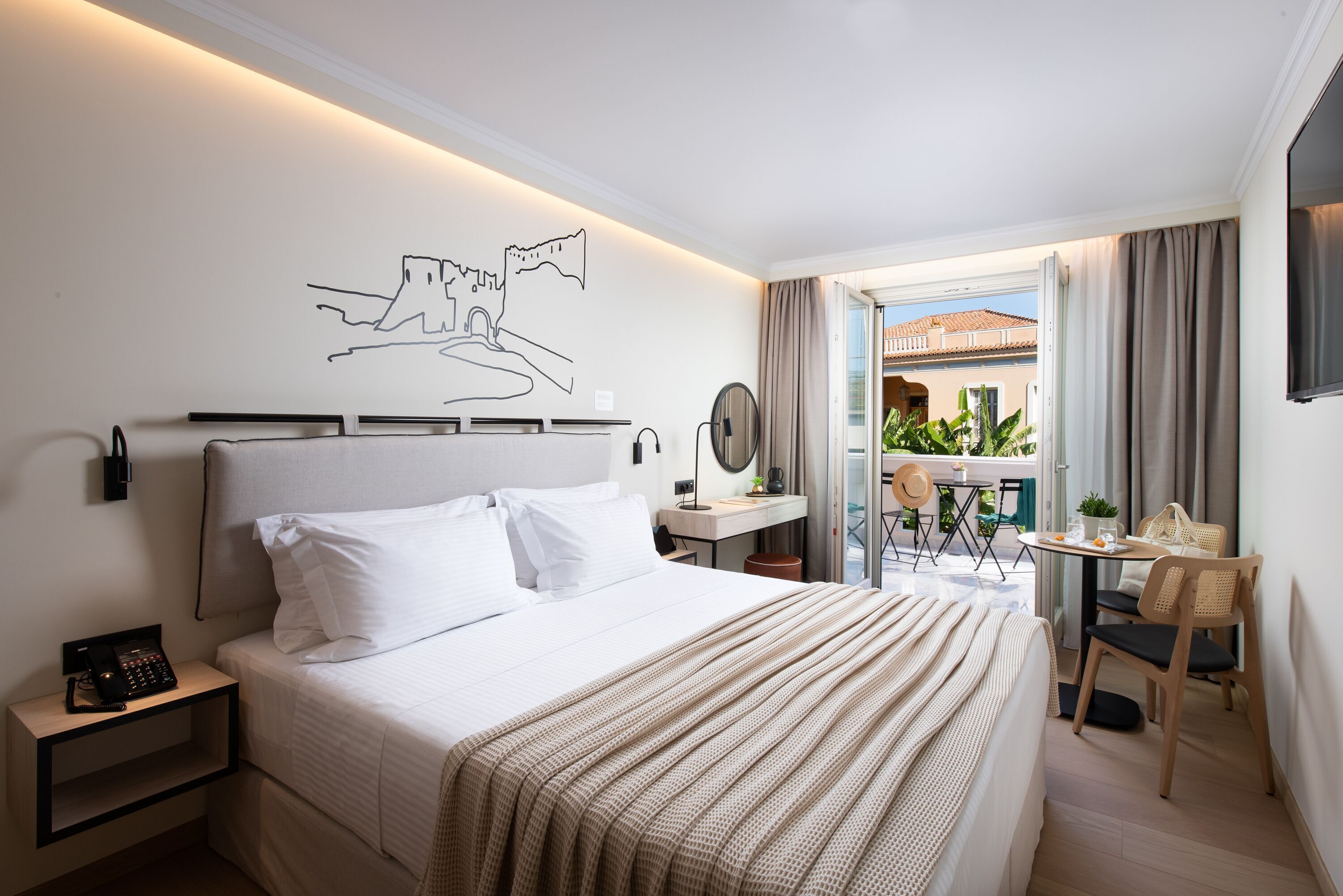 Egyptian cotton sheets, premium bedding, down duvets, pillow-top beds